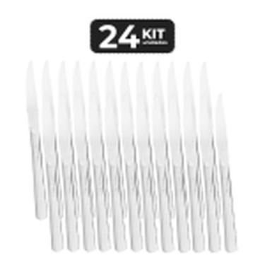 Imagem de Kit 24 faca de churrasco inox acabamento brilho - linha eros - Chef Li