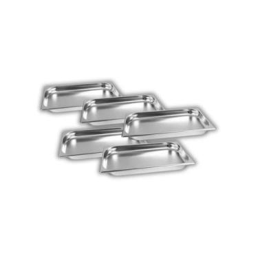 Imagem de Kit 5 cuba sem alca inox 1/1 gn 40 para buffet - Chef Line