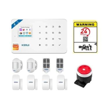 Imagem de Sistema De Alarme Inteligente WIFI GSM KERUI W181 Compatível Com Tuya 