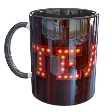 Imagem de Caneca Porcelana Teatro Profissão Artista Ator - Pense Canecas, Preto