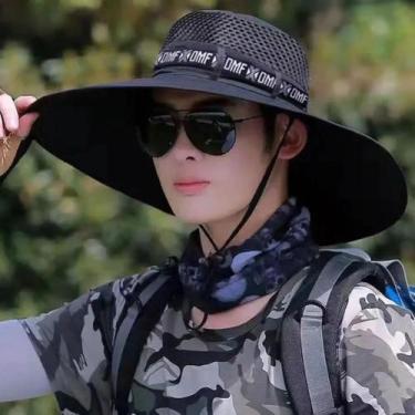 Imagem de Chapéu De Sol Masculino Com Aba Larga, Resistente a UV, Respirável, Pa