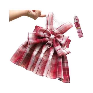 Imagem de Coleira Peitoral Xadrez Para Pets: Colete Confortável Para Cães E Gato