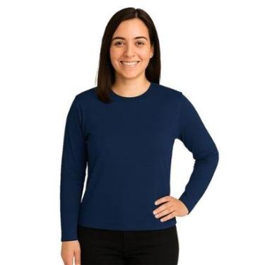 Imagem de Camiseta Manga Longa Segunda Pele Feminina Lisa Dry Academia Fit-Feminino