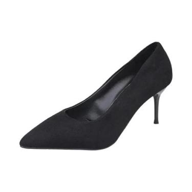 Imagem de Sapatos De Salto Alto Pretos Para Mulheres, Primavera E Outono, Bico F