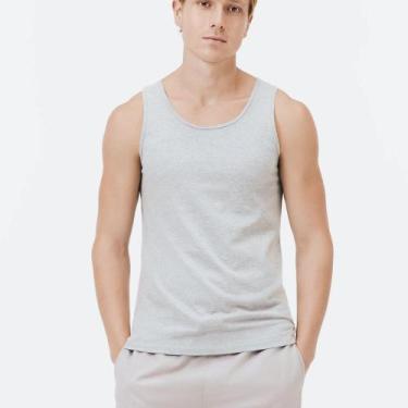 Imagem de Regata Original Hering Básica Slim Masculina 0199, Cinza mescla, G
