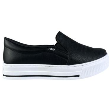 Imagem de Tênis Feminino Slip On Via Marte Plataforma Confortável, Preto, 36