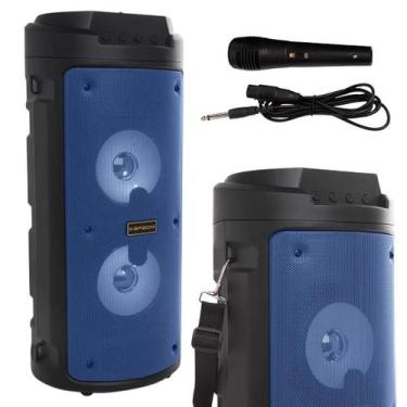 Imagem de  Caixa de Som Bluetooth Torre Portátil Ultra Booster com Microfone Pot