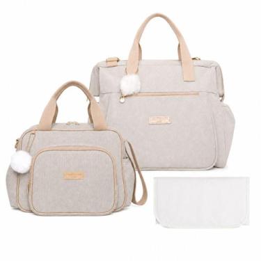 Imagem de Kit Bolsas Maternidade Pirulitando G+P+T Aconchego Marfim - Pirulitand