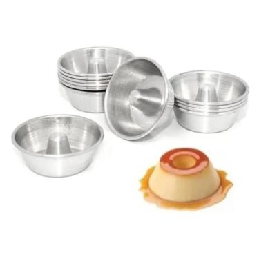 Imagem de Forma Mini Pudim E Torta Suissa N°1 Kit C/ 12 Peças Alumínio