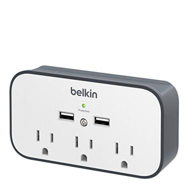 Imagem de Belkin BSV300ttCW 3-Outlet Wall Mount Cradle Surge Protector with Dual USB Charging Ports (2.4 Amp Total)