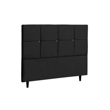 Imagem de Cabeceira Casal Jbe Paris 144cm Bege Cama Box 138cm Preto