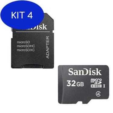 Imagem de Kit 4 Cartão de Memória 32GB Sandisk