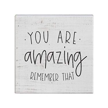 Imagem de Simply Said, INC Placa pequena de 13,3 cm de placa de madeira - You are Amazing, Remember That