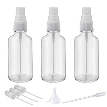 Imagem de Garrafas de spray de vidro transparente para óleos essenciais, White Clear, 2 Ounce x 3