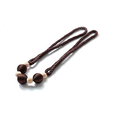 Imagem de Cortina tiebacks Correia de cortina simples sem perfurações acessórios criativos para cortina, cor de café, 2 PCS