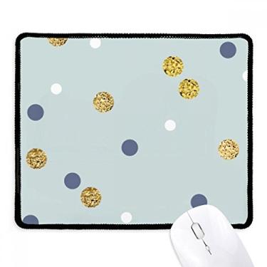 Imagem de Tapete de borracha para jogos com estampa de arte abstrata dourada com borda costurada