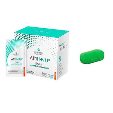 Imagem de Aminnu Tangerina - 30 Sachês de 10g - Central Nutrition + Porta Cápsulas