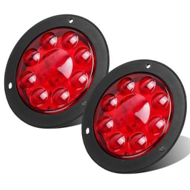 Imagem de Luzes traseiras de reboque de LED redondas de 10 cm da PartsamPartsam vermelho GTCV-0850277447