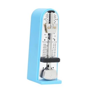 Imagem de Fancyes Metrônomo mecânico universal, metrônomo portátil, trilha precisa, ritmo, metrônomo profissional para bateria, instrumento musical, azul