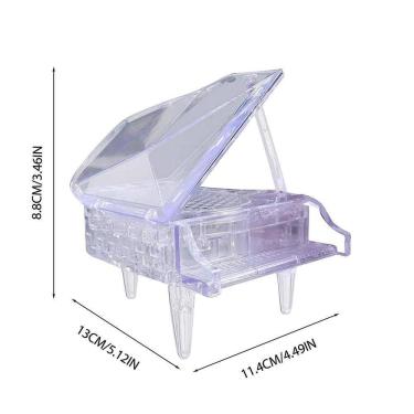 Imagem de 3d cristal piano bloco de construção diy arte artesanal decoração de casa decoração