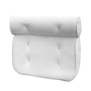 Imagem de Travesseiro De Banho Macio Premium Com Ventosas, Tecido De Malha 3D Para Melhor Suporte Para Costas E Pescoço