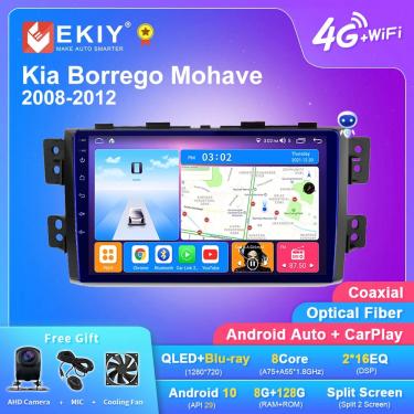 Imagem de EKIY T7 Rádio do carro Android 10 para Kia Borrego Mohave 2008-2012 Carplay estéreo reprodutor de