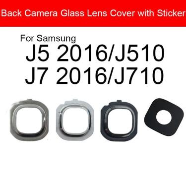 Imagem de Lente traseira da câmera para samsung galaxy j5 j7 2016 j510 j710 câmera traseira lente de vidro com