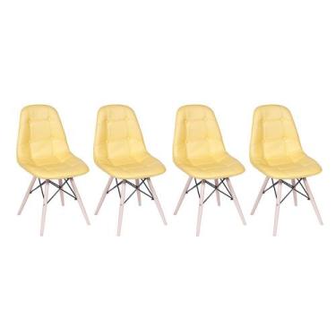 Imagem de Conjunto 4 Cadeiras Eames Eiffel Botonê - Amarelo - Abra Casa