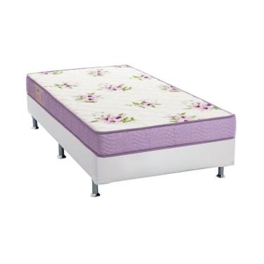 Imagem de  Cama Box Solteiro: Colchão Espuma Ortobom Physical Super Resistente + Base CRC Courano White(88x188)