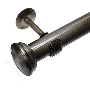 Imagem de Kit Varão De Cortina 28mm 2m Ponteira Meia Lua Couselo Ouro V