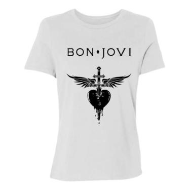 Imagem de Camiseta Baby Look Rock Bon Jovi Show 2024 Envio Imediato Algodão - Jm