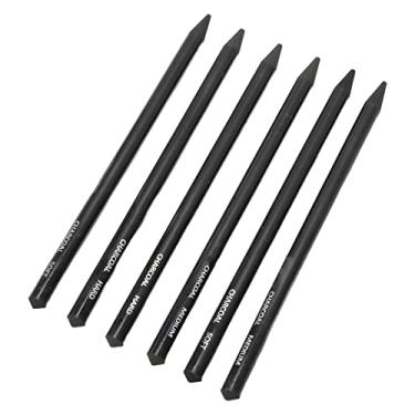 Imagem de Conjunto de Lápis de Carvão para 6 Unidades, Desenho, Desenho, Pintura, Lápis de Arte, Lápis de Grafite, Rabiscar, Lápis de Desenho, Lápis de Desenho, Lápis de Cor, Arte, Carvão