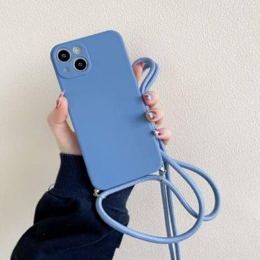 Imagem de Colar crossbody cinta cordão cabo quadrado silicone caso de telefone para huawei p20 p30 lite p40 p50 pro mate 9 10 20 30 capa, x0, para p50
