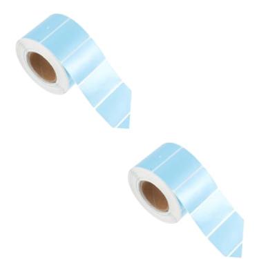 Imagem de SHINEOFI 2 Rolos Papel térmico etiquetas adesivas papel adesivo Etiqueta térmica Etiqueta retangular Etiqueta durável etiqueta de preço perfuração envelope imã de geladeira jarra impressora