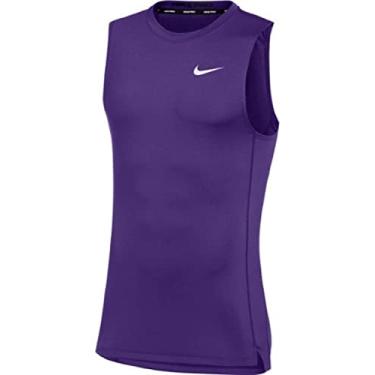 Imagem de Nike Camiseta masculina profissional sem manga justa, Roxa, P