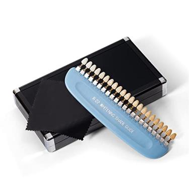 Imagem de Guia de sombra de dentes dentários profissional 3D R-22 Tabela de sombra de clareamento dental com 22 cores Guia de sombra de clareamento dental para acompanhamento de dentistas curso de clareamento