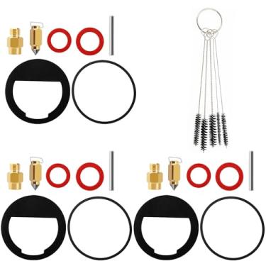 Imagem de QAZAKY Kit de reconstrução de carburador 3 peças compatível com Kohler K90 K91 K141 K160 K161 K181 K191 K241 K301 K321 K330 K331 K341 K482 2575701 S2575, SS701-S 25-757-01-S 4hp 6hp 7hp 8hp 10hp 12hp