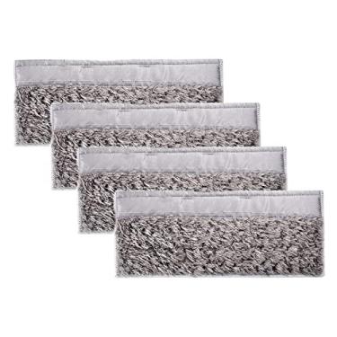 Imagem de Peças de reposição laváveis e reutilizáveis para esfregões molhadas e secas, compatíveis com iRobot Braava Jet m6 (6110) (6012) (6112) (6113) Ultimate Robot Mop Pads Acessórios (4 almofadas secas)