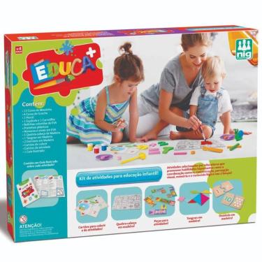 Imagem de Kit De Atividades Educa+ Conjunto De Brincadeiras Infantis Para Crianças +4 Anos 