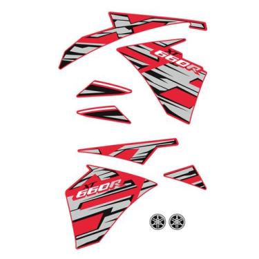 Imagem de Adesivos Yamaha Compatível Xt 660r 2015/2018 Moto Vermelha - SPORTINOX