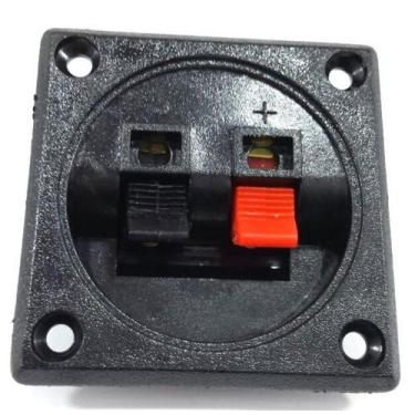 Imagem de 2 Conector Borne Quadrado para Caixa Acustica 1 Via 5,6 Cm - NTV