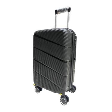 Imagem de Mala De Bordo 10Kg Polipropileno Inquebrável Preta Giratória - Ultra L