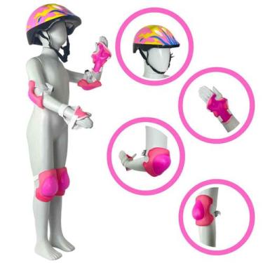 Imagem de Kit Conjunto Proteção Segurança Infantil Zippy Toys Capacete Joelheira