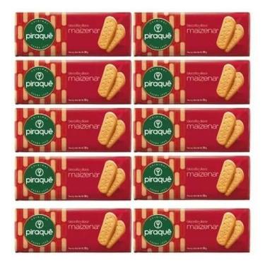 Imagem de Biscoito Maizena Piraquê Pacote 175G Kit Com 10 Un.