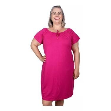 Imagem de Vestido Feminino Plus Size Ciganinha Manga Curta Midi - Coalizão Fashi