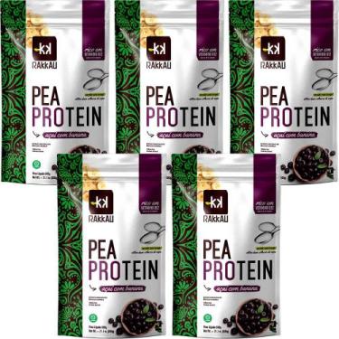 Imagem de Kit 5 Pea Protein Açaí e Banana Rakkau 600g Vegano Proteína