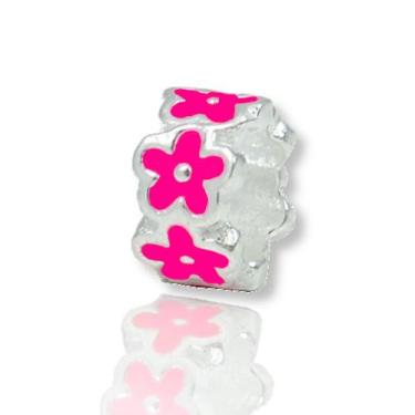 Imagem de Berloque Charms Separador Flor Prata Legitima 925 - Lojas La+Ny, 1, Ro
