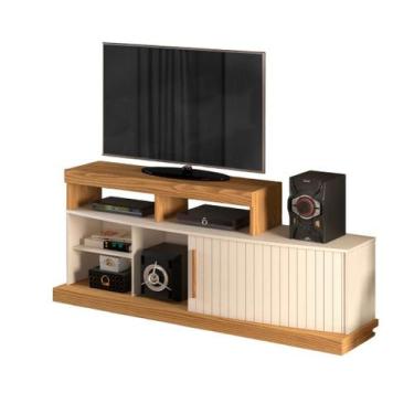 Imagem de Rack Scala - DJ Móveis - DJ Moveis, Carvalho Nobre Off White