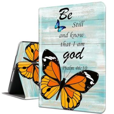 Imagem de Capa para Samsung Galaxy Tab S6 Lite 10,4 polegadas 2022/2020 modelo (SM-P610/P613/P615/P619), capa inteligente de couro PU com suporte e hibernação automática - Butterfly Psalm 46-10