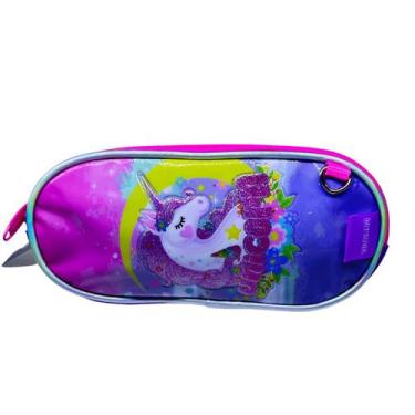 Imagem de Estojo escolar de unicornio com 2 reparticoes - CHENSON